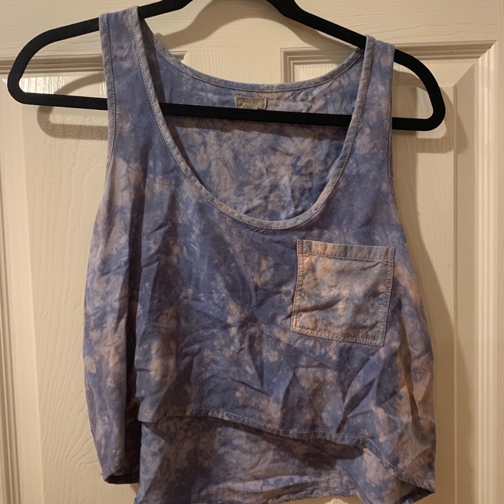 Purple tie dye crop top
